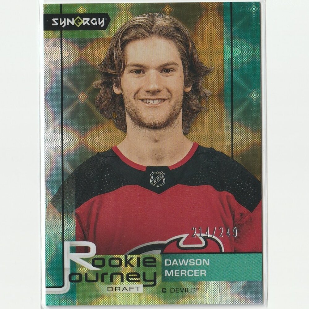 2021-22 Synergy Rookie Journey Draft Gold DAWSON MERCER Rookie Card RC #RJ-8